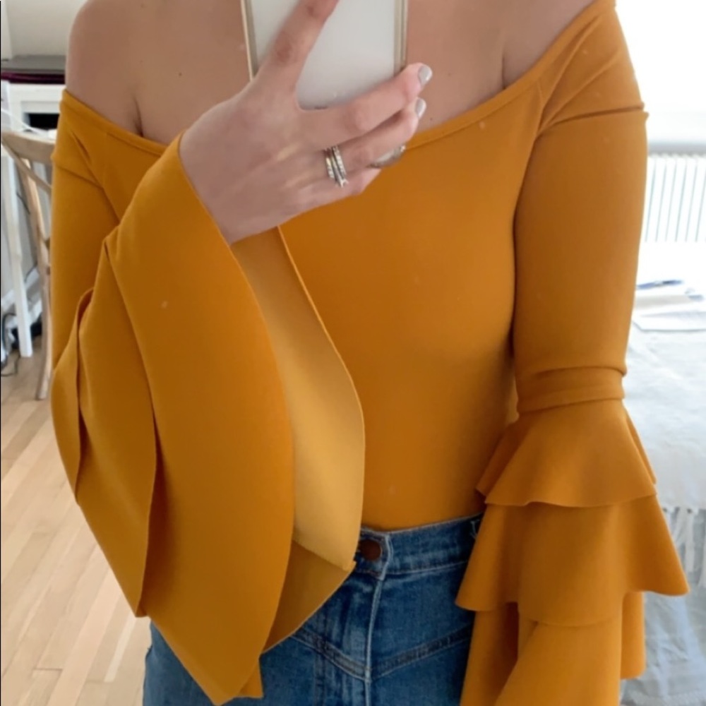 Nasty Gal long sleeve ruffle body suit
